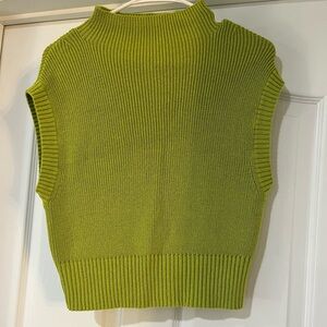 Maeve by Anthropologie Lime Ribbed Knit Vest
